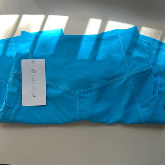 YUNOGA Womens High Waist Biker Shorts with Pockets 8"' - Picture 3 of 3